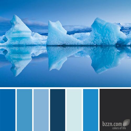 Paleta de colores de inspiración para slime iceberg I